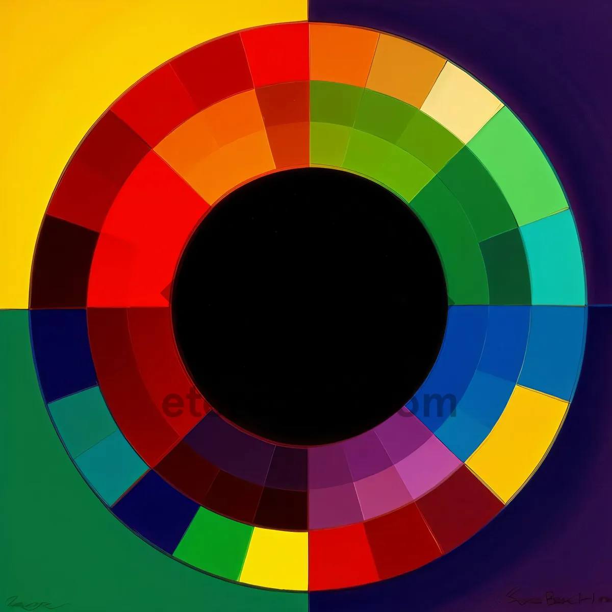 Picture of Colorful Circle Art Graphic Wallpaper