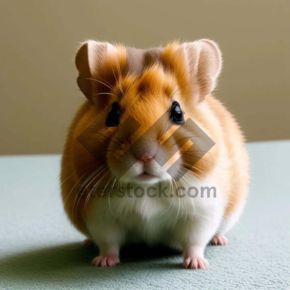 Picture of Furry Friend Portrait: Cute Guinea Pig with Fluffy Fur