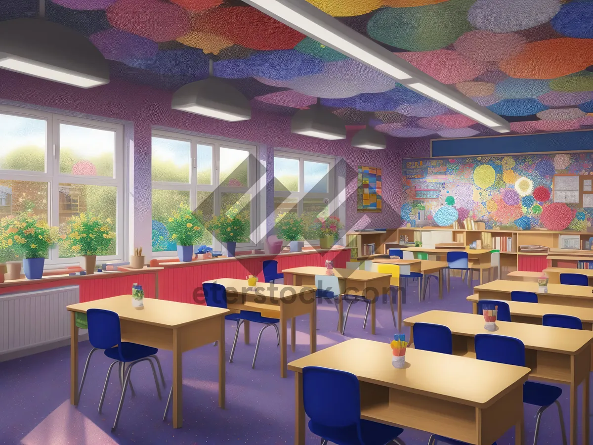 Picture of Modern interior design of empty restaurant dining room