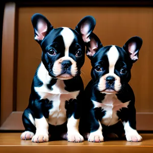 Cute Terrier Bulldog Puppy - Adorable Studio Portrait