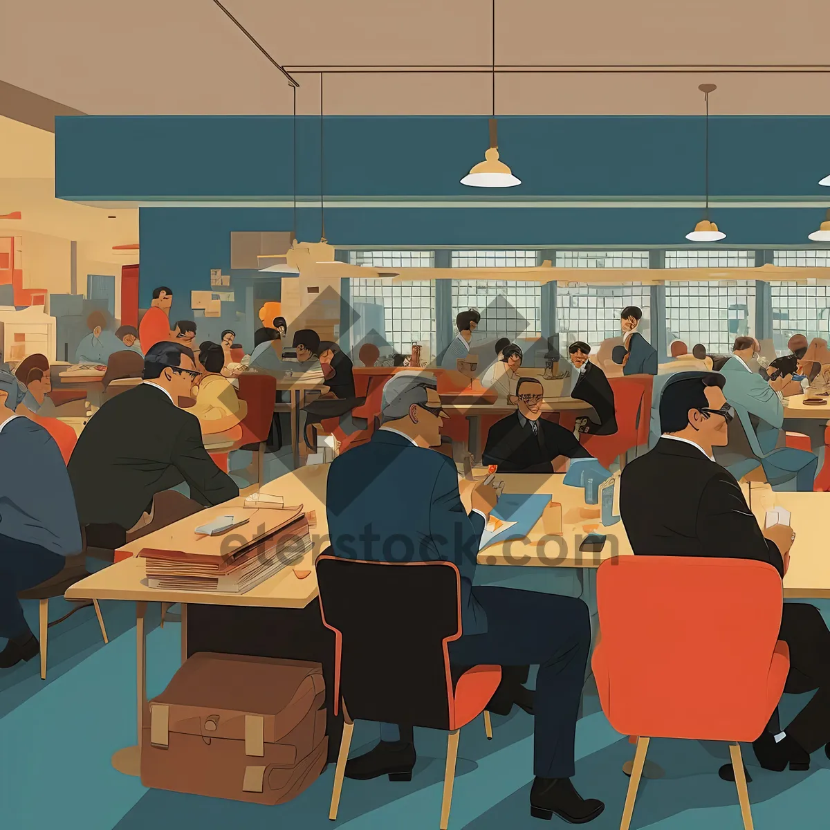 Picture of Modern Business Meeting in Corporate Office