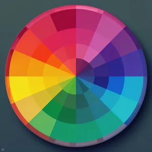 Colorful Round Graphic Icon with Gradient Rainbow Gradient