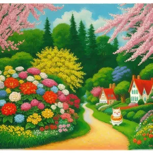 Colorful Flower Garden Jigsaw Puzzle Game