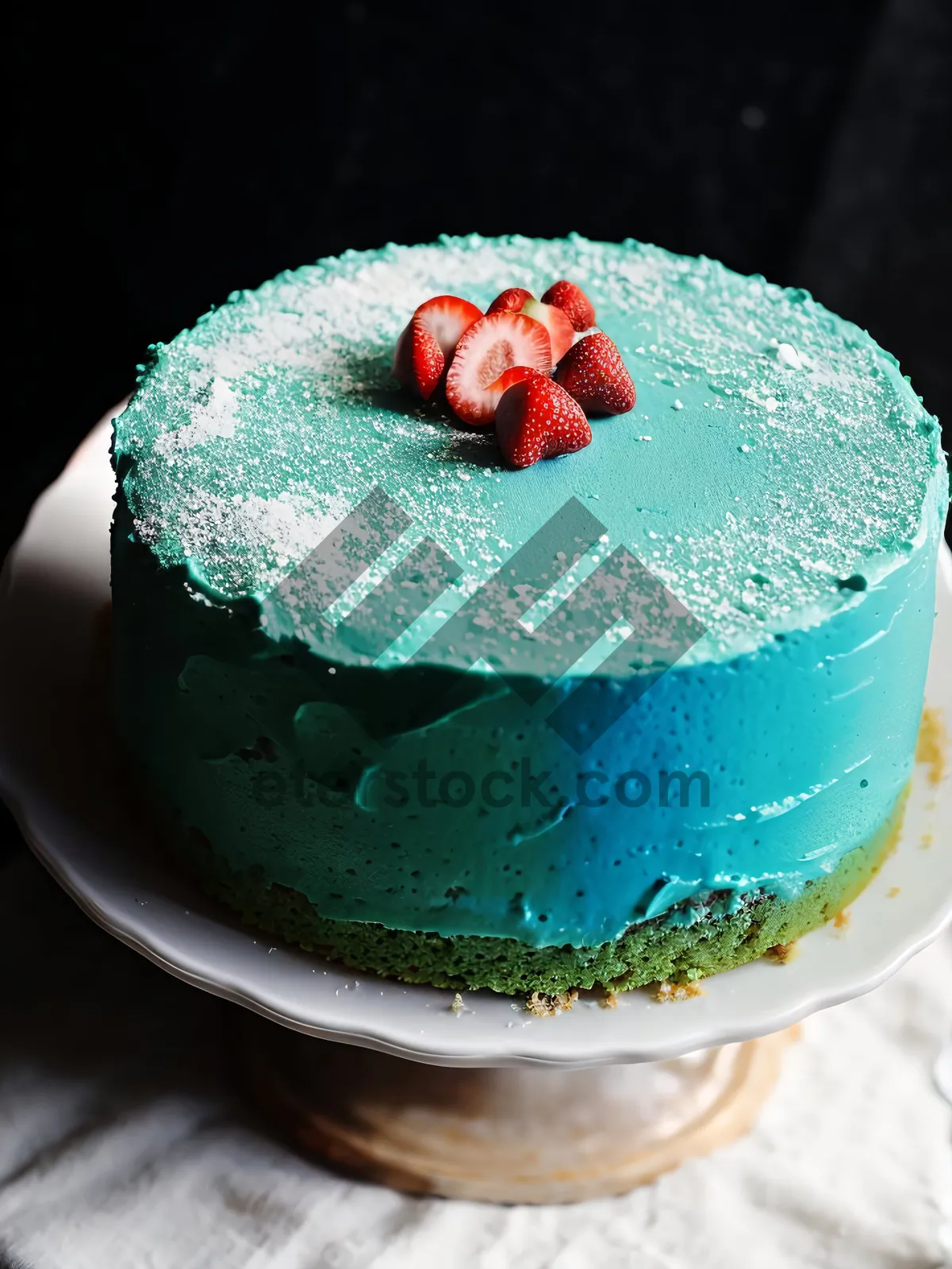 Picture of Delicious Strawberry Chocolate Cake with Fresh Cream