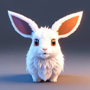 Fluffy Bunny with Adorable Ears