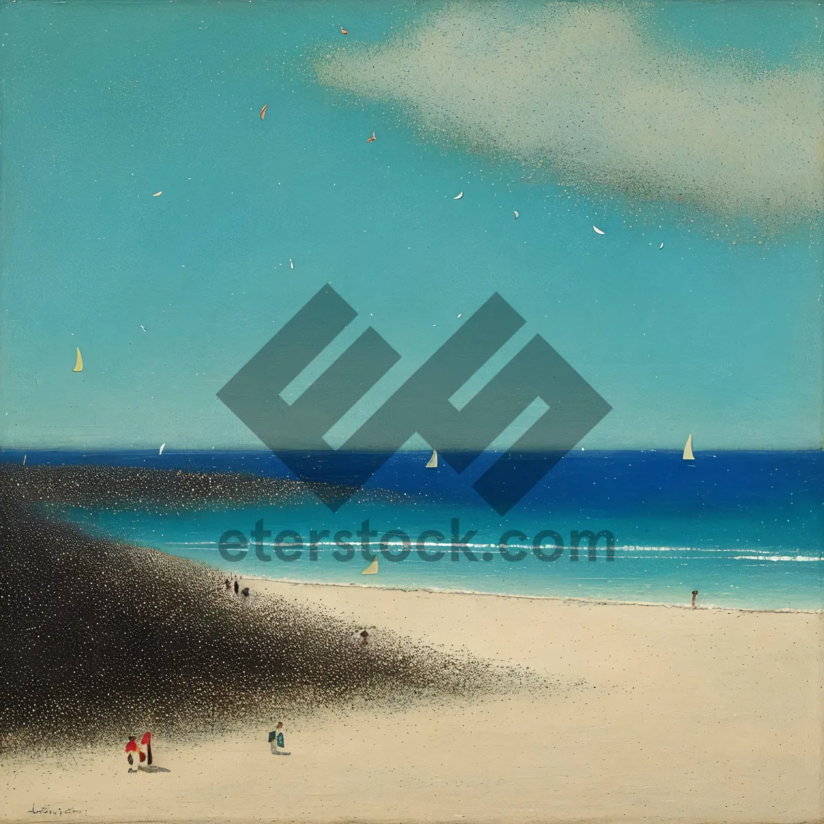 Picture of Turquoise Waves on Scenic Beach - Relaxing Holiday Retreat