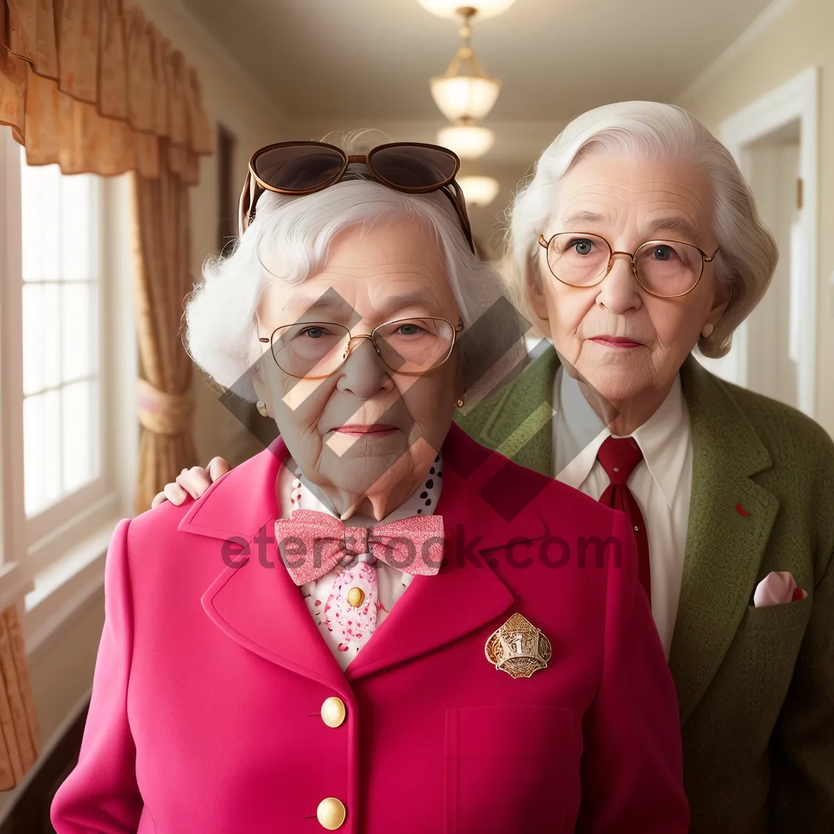 Picture of Smiling Senior Couple in Love at Office