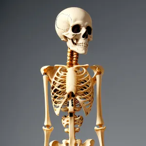 Anatomical 3D Human Skeleton - X-Ray View