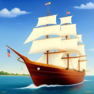 Summer Sail: Majestic Pirate Ship on the Sparkling Ocean
