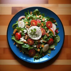 Fresh and Delicious Vegetable Salad on Plate