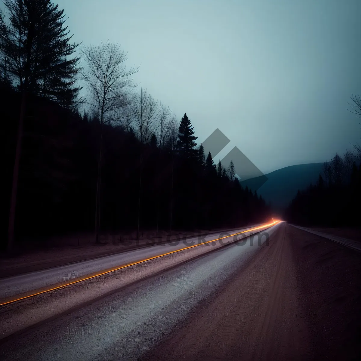 Picture of Fast-paced Highway Drive Through Scenic Landscape