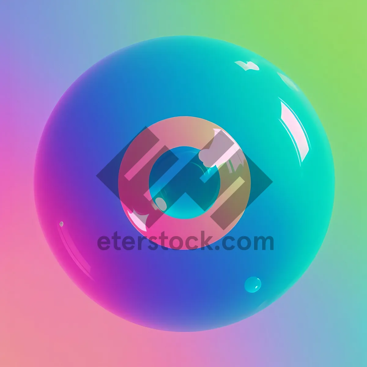 Picture of Modern Light Button Set with Glassy Icons