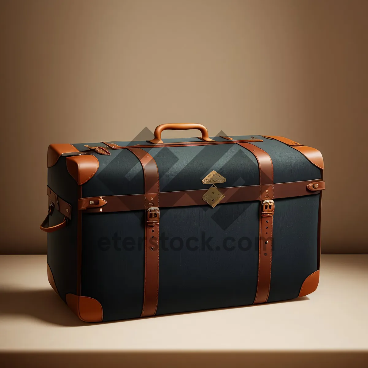 Picture of Vintage Leather Chest - Antique Treasure Box