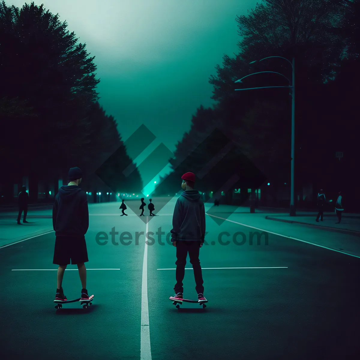 Picture of Active Man Playing Skateball in Fun Golf Competition