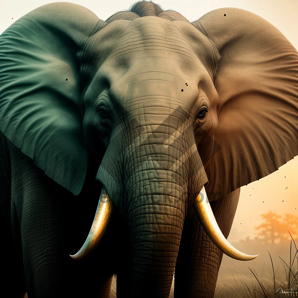 Picture of Majestic tusker in South African wildlife park