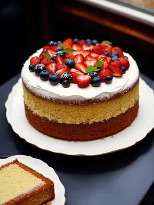 Delicious Berry Trifle Dessert with Pastry and Cream