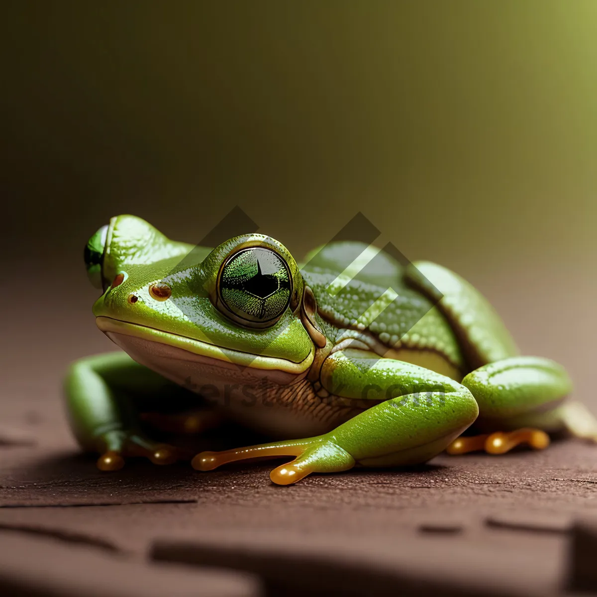 Picture of Vibrant Eyed Tree Frog with Bulging Orange Eyes