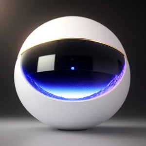 Shiny Glass Sphere Icon - 3D Graphic Design