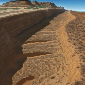 Desert Majesty: A Serene Sandstone Canyon Landscape