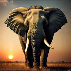 Endangered Wildlife: Majestic Sunset Safari with Elephants