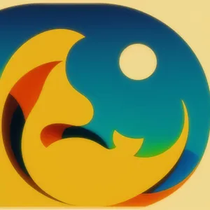 Shiny Orange Circle Button Icon for Web Design