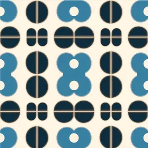 Modern web icons collection with seamless polka dot pattern