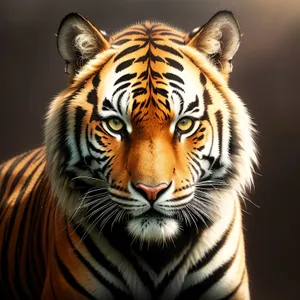 Majestic Tiger - Striped Wildlife Predator