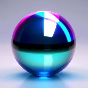 Glossy Shiny Glass Sphere Icon Button
