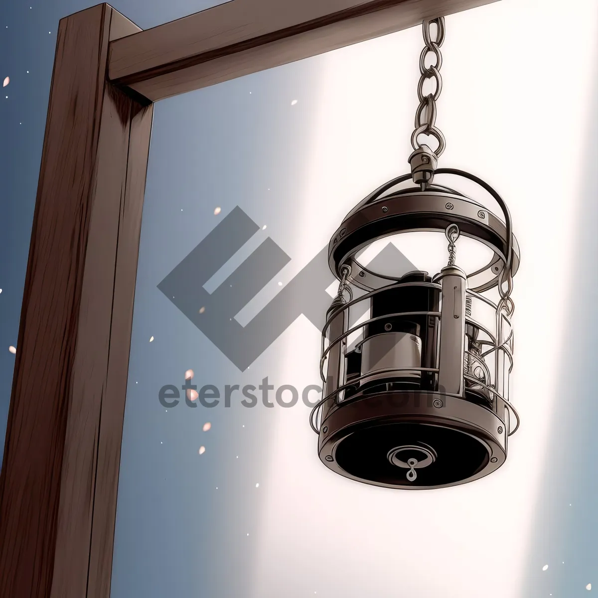 Picture of Metal Bird Feeder Bell with Corkscrew Bottle Opener