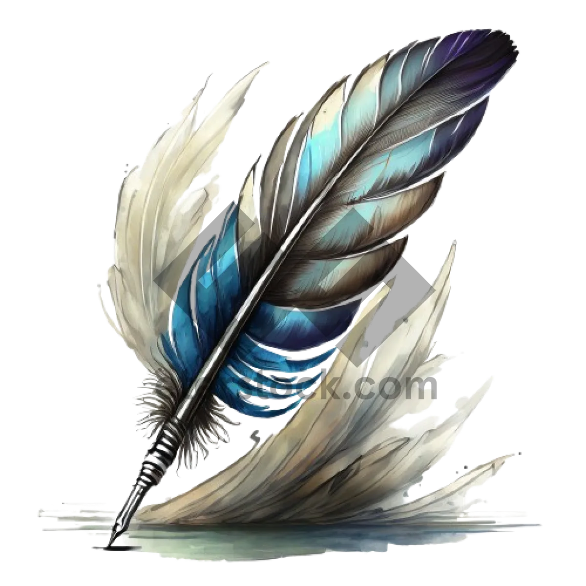 Picture of Feather quill pen for writing bird messages