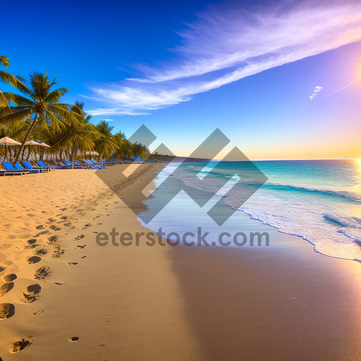 Picture of Turquoise Paradise: Idyllic Beachscape with Clear Waters