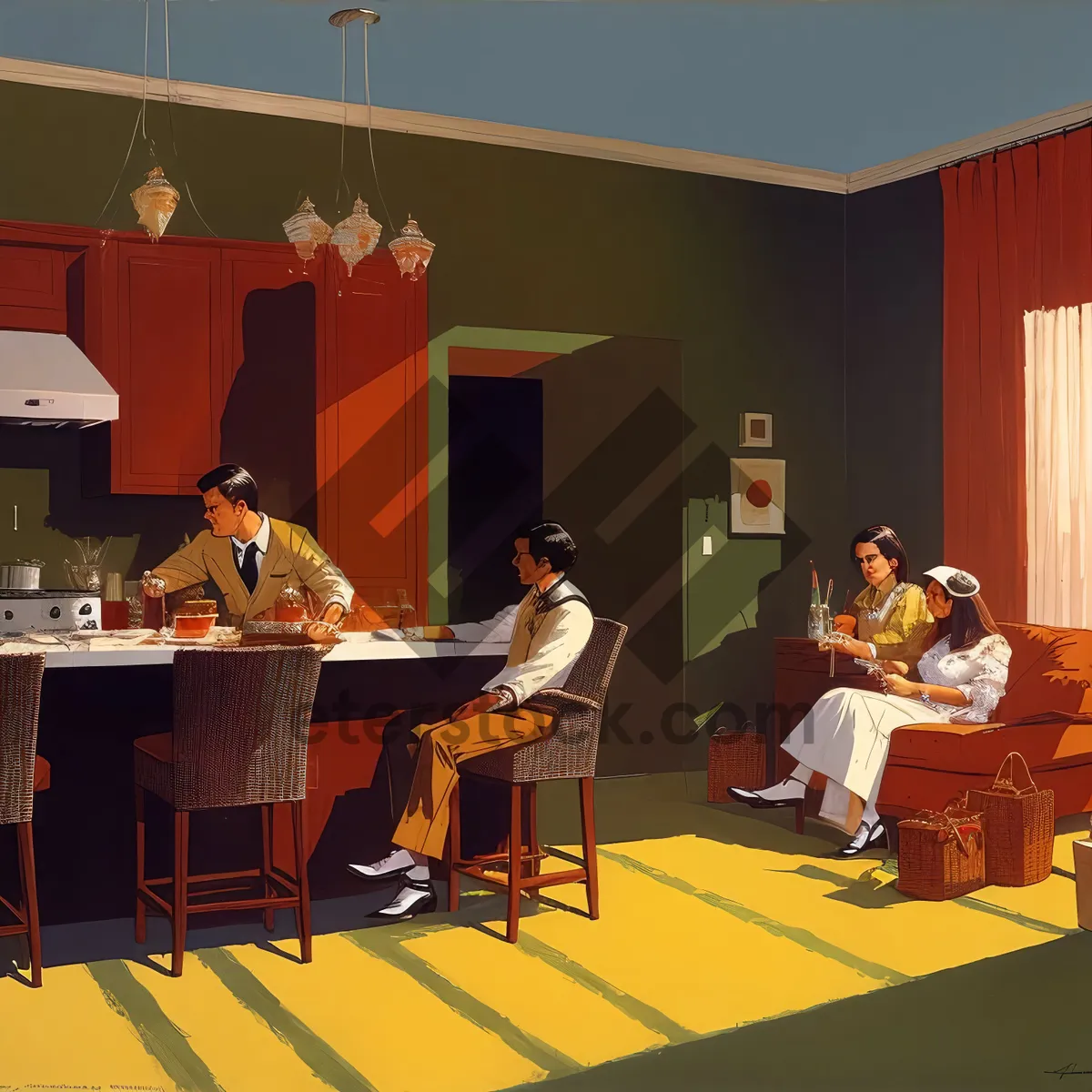 Picture of Business Meeting in Executive Office