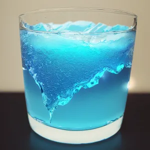 Refreshing Ice Cold Cocktail with Glass and Splash