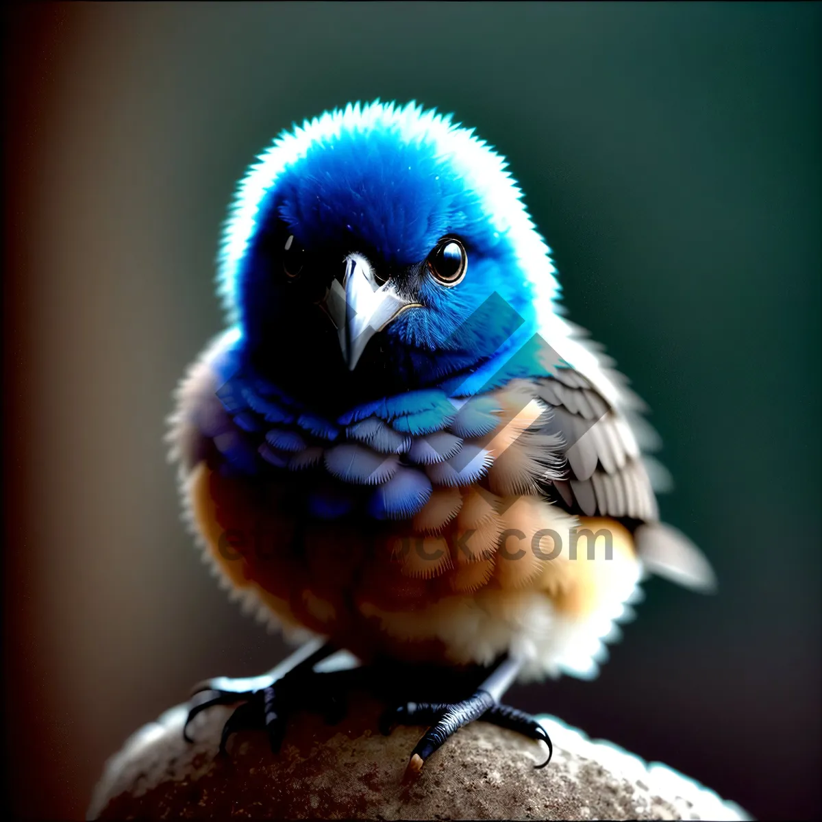 Picture of Vibrant Macaw perched on a tree branch.