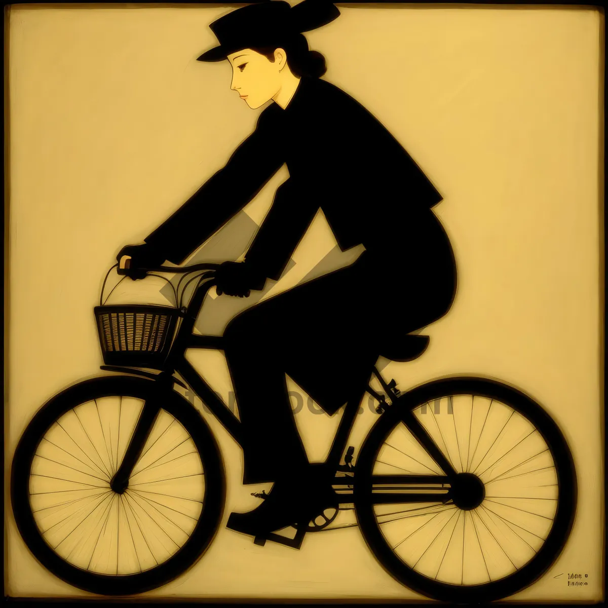 Picture of Speeding Cyclist on a Silhouette Ride