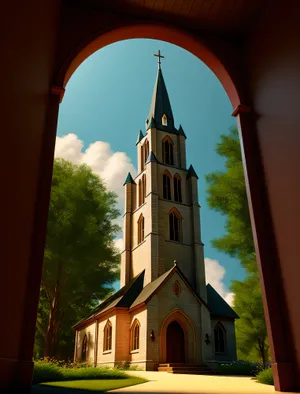 Old Cathedral Bell Tower - Historic Landmark