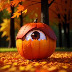 Harvest Lantern: Scary Pumpkin Decoration for Fall