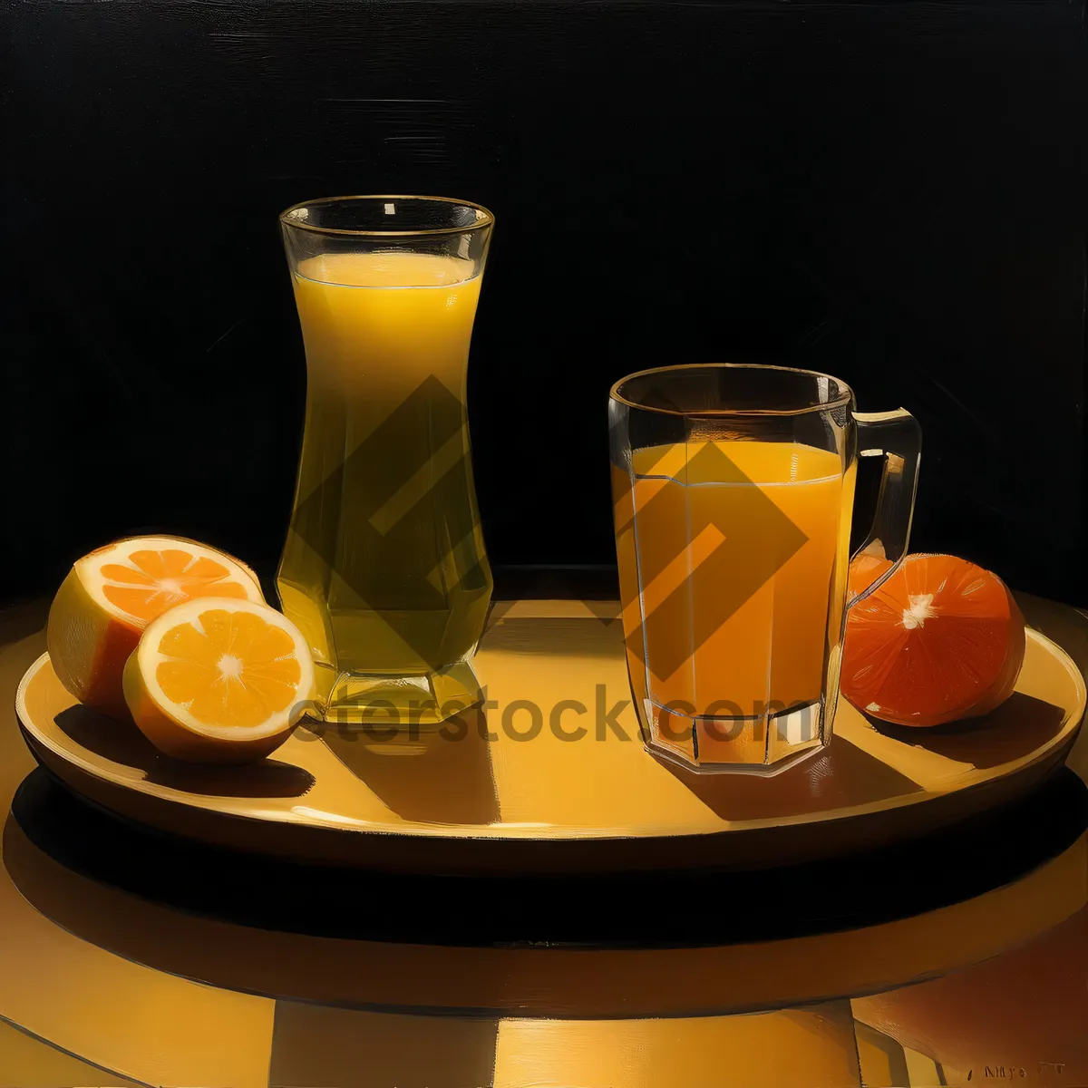 Picture of Morning Nutritious Breakfast on Table with Hot Coffee