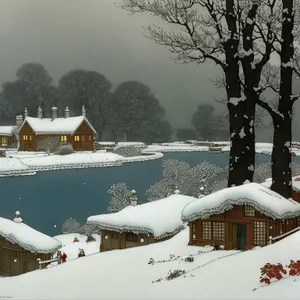 Winter Wonderland: A Serene Snowy Forest Landscape