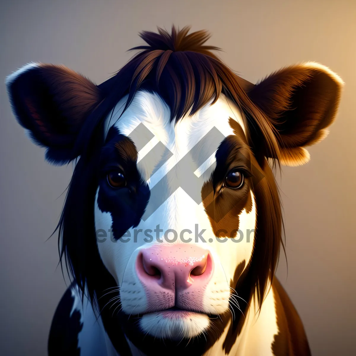 Picture of Black Cow Mascot in Disguise with Attire