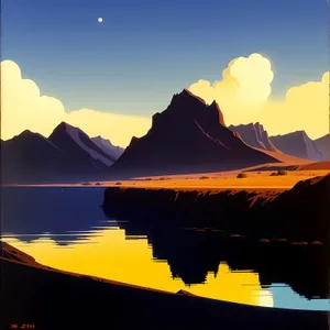 Serenity over Mountain Lake