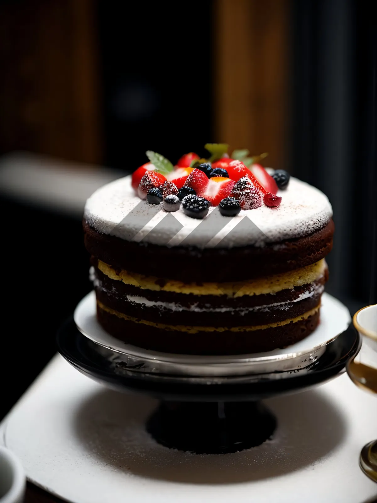 Picture of Fruit Trifle Delight with Cream and Fresh Berries