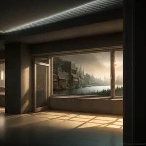 Modern Interior Sliding Door in Light-Filled Living Room