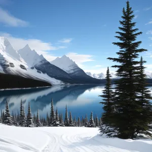 Winter Wonderland: Majestic Alpine Mountain Landscape
