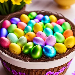 Colorful Easter Candy Delights with Sweet Chocolate