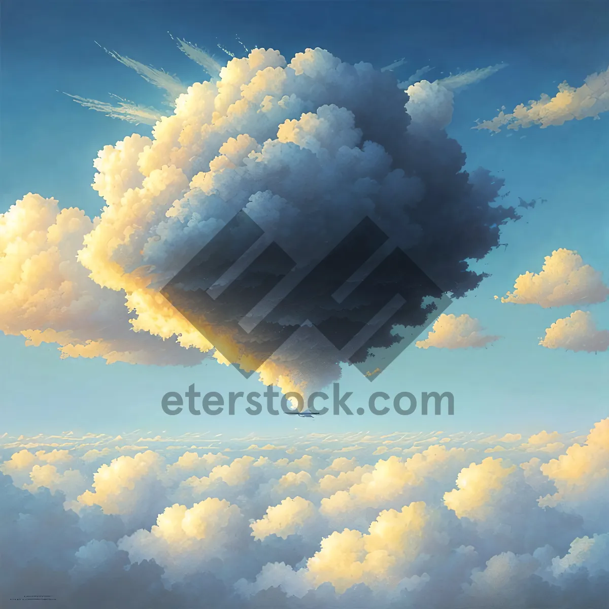 Picture of Bright Azure Sky Over Scenic Landscape