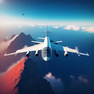 High-flying Jet in the Majestic Sky