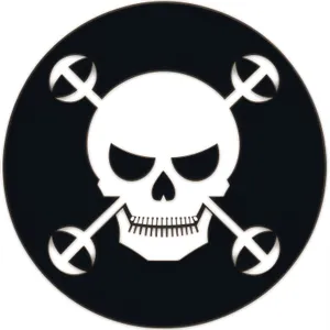 Black Poison Pirate Symbol - Cartoon Icon Design