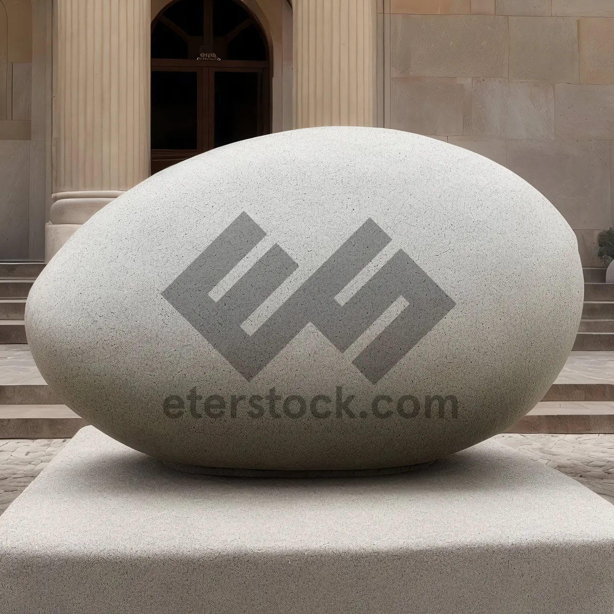 Picture of Elegant Egg Rest Ottoman with Armrest for Ultimate Support