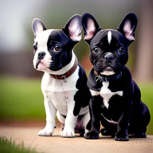 Cute Bulldog Puppy: Adorable Bull Terrier with Wrinkles